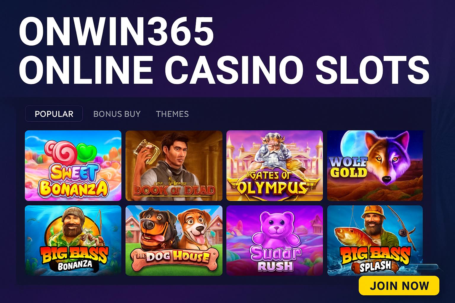 Jogos de Slot no Casino Online ONWIN365